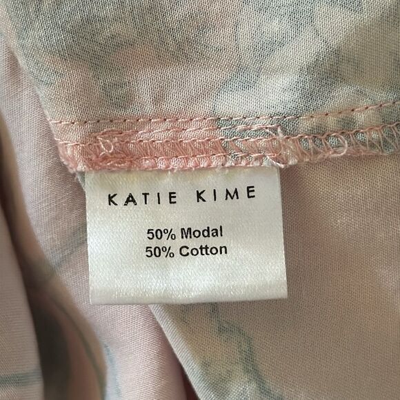 Katie Kime safari Toile Pink short Sleeve pajama button down top S - Picture 4 of 4
